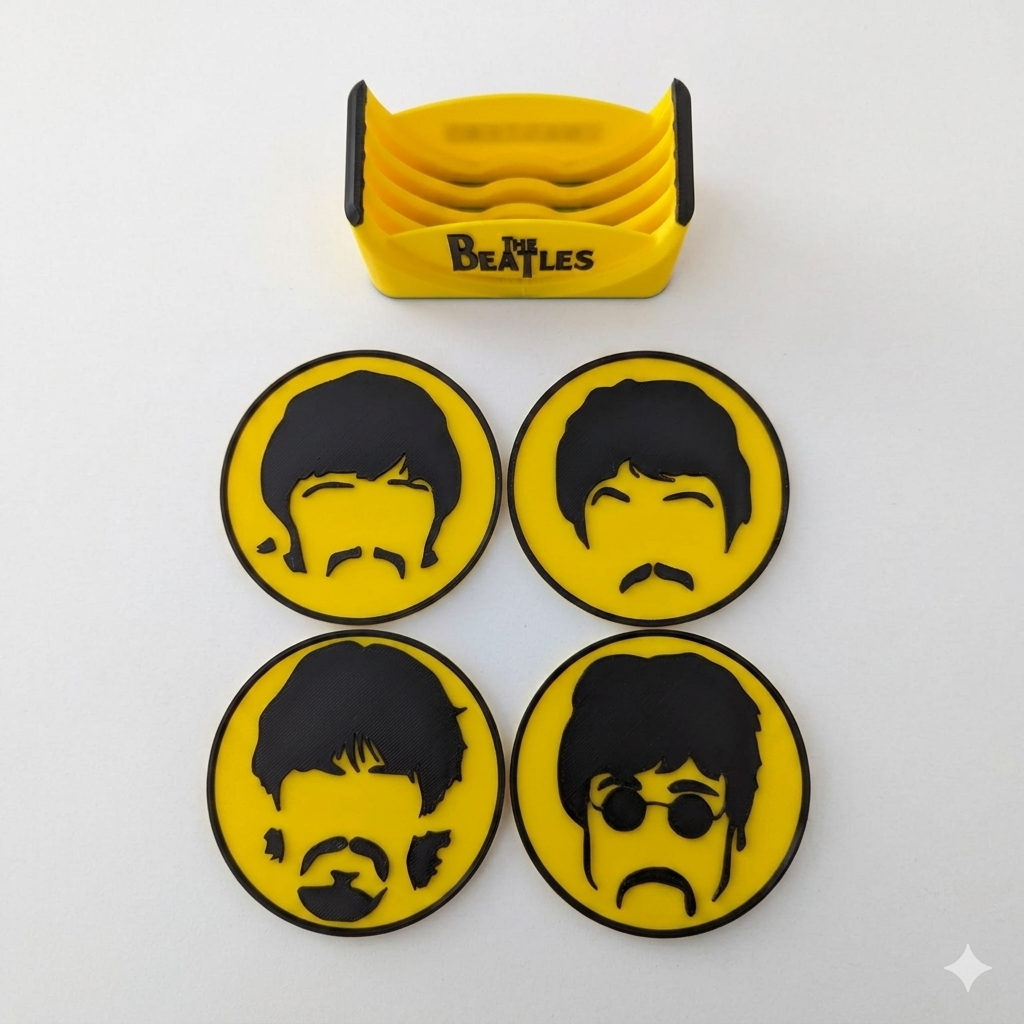 Yellow Submarine Beatles Coaster set